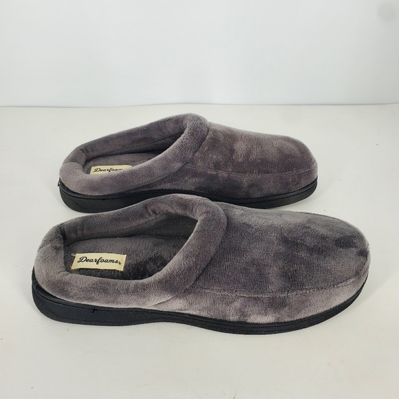 Dearfoams Men\'s Bradley Indoor Outdoor Velour Moc-Toe Clog Slippers Size 10 main image 4